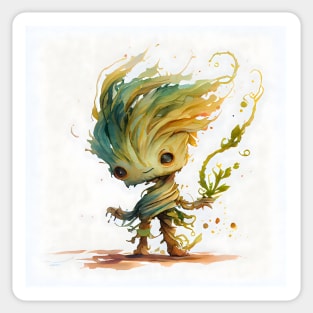 Cute Watercolor Wind Elemental Sticker